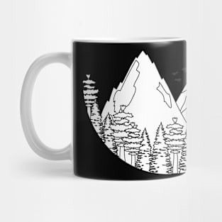 The mountain tree line Mug